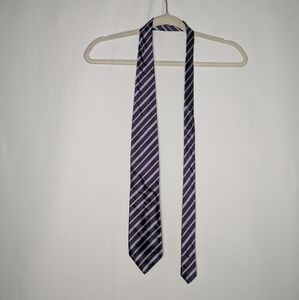 Arnold Brant Striped Purple Silk Neck Tie